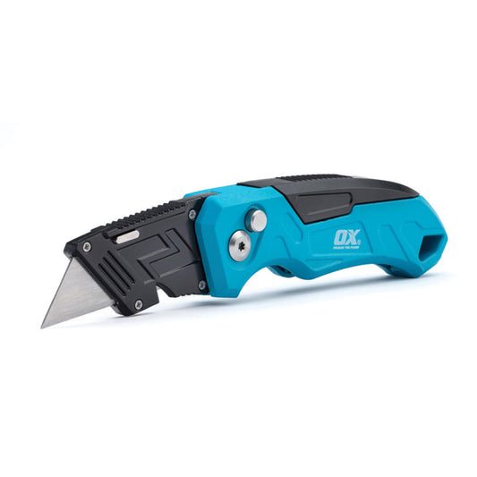 OX Pro Heavy-Duty Fixed Blade Folding Knife – Includes 4 Blades