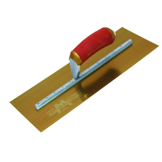 Marshalltown 16" x 5" Stainless Steel Gold PermaShape Finishing Trowel DuraSoft