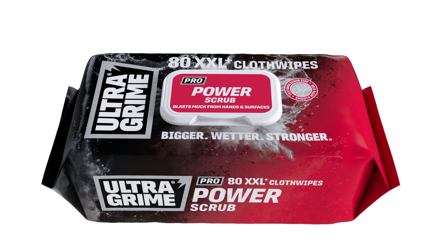 UltraGrime Pro Power Scrub XXL+ Clothwipes 80 pack